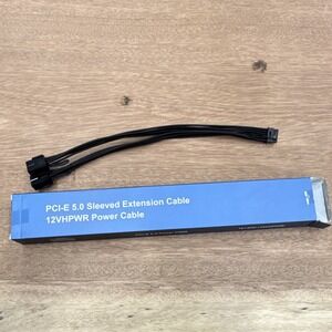 Agtray PCI-E 5.0 Sleeved Extension Cable 12VHPWR 12+4 Pin 350mm Black